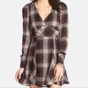 Free People “Teen Spirit” Plaid Mini Dress